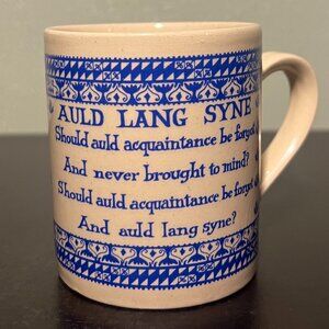 McLaggan Smith Prints AULD LANG SYNE Lyrics Scottish Cup Mug ~ Happy New Year!